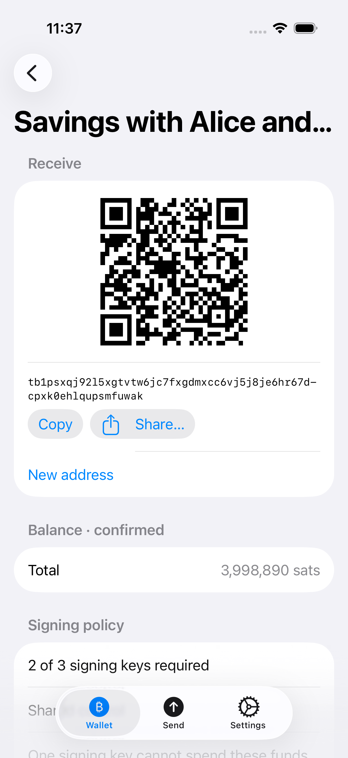 Shared savings in the real Winnow app.